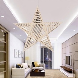 Vintage Five pointed Star Wood Chandelier