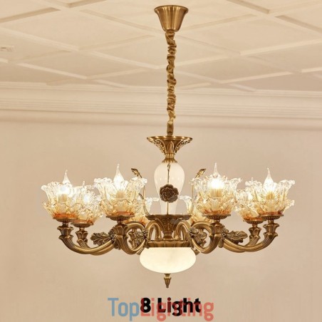 8 Light Traditional Classic Integrated Metal Chandelier 8 Light Traditional Classic Integrated Metal Chandelier