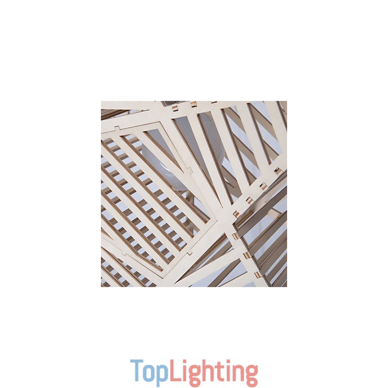 Vintage Five pointed Star Wood Chandelier