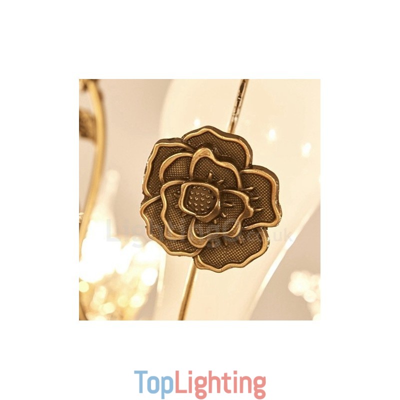 8 Light Traditional Classic Integrated Metal Chandelier