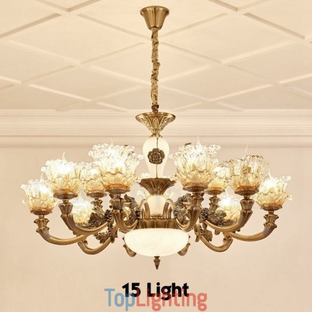 15 Light Traditional Classic Integrated Metal Chandelier 15 Light Traditional Classic Integrated Metal Chandelier