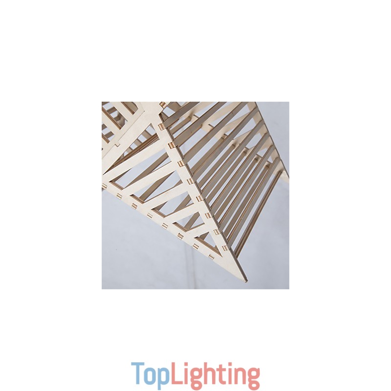 Vintage Five pointed Star Wood Chandelier