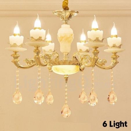 6 Light Traditional Classic Integrated Metal Chandelier 6 Light Traditional Classic Integrated Metal Chandelier