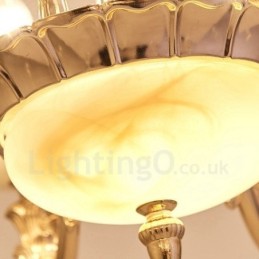 8 Light Traditional Classic Integrated Metal Chandelier