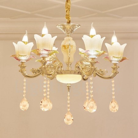 6 Light Traditional Classic Integrated Metal Chandelier 6 Light Traditional Classic Integrated Metal Chandelier