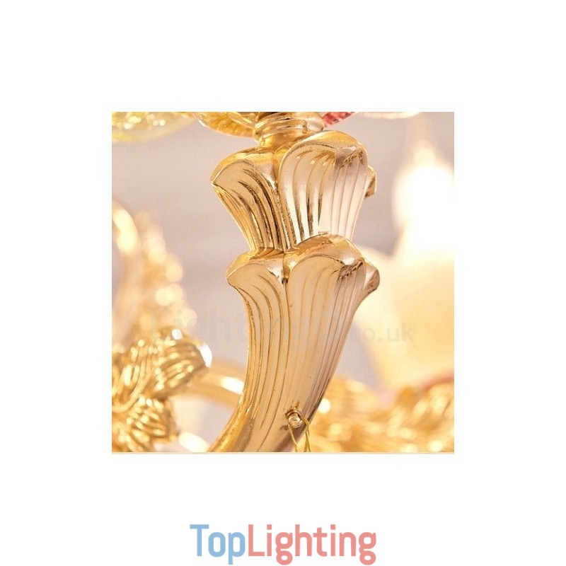 8 Light Traditional Classic Integrated Metal Chandelier