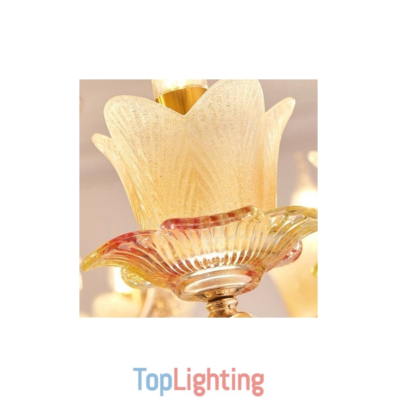 8 Light Traditional Classic Integrated Metal Chandelier