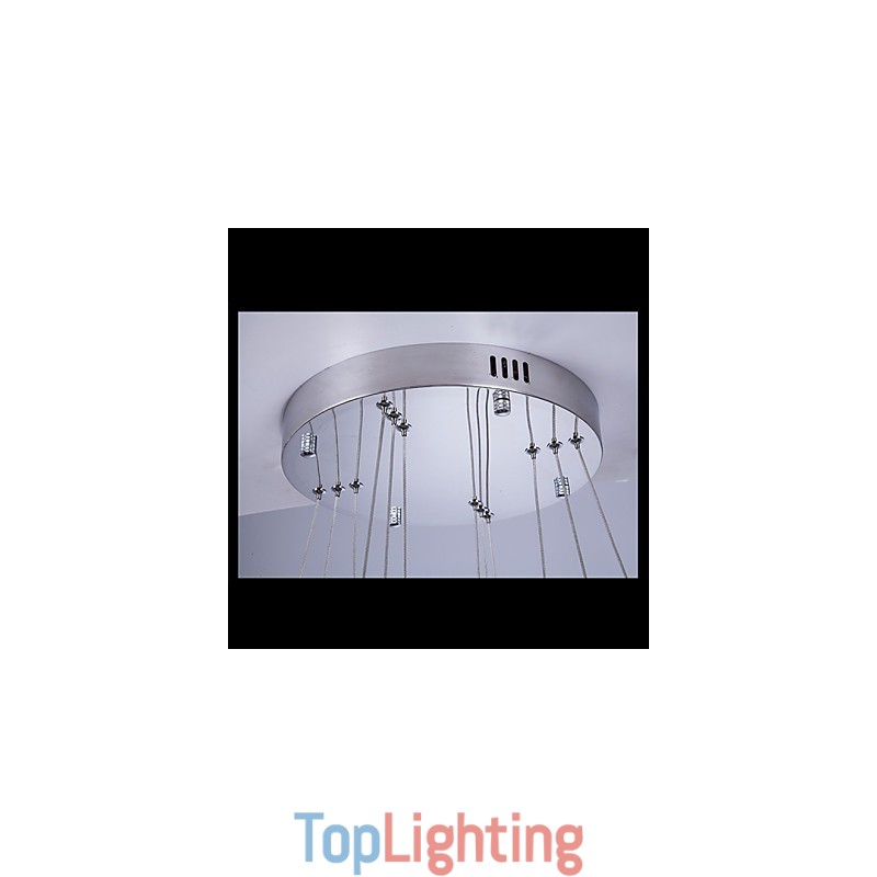 Pendant Light Modern Lighting Warm White Three Rings D204060 Transparent K9 Large Crystal Ceiling Lights