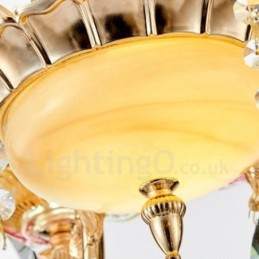 15 Light Traditional Classic Integrated Metal Chandelier