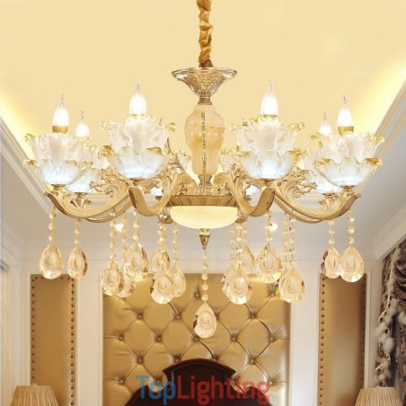 8 Light Traditional Classic Integrated Metal Chandelier 8 Light Traditional Classic Integrated Metal Chandelier