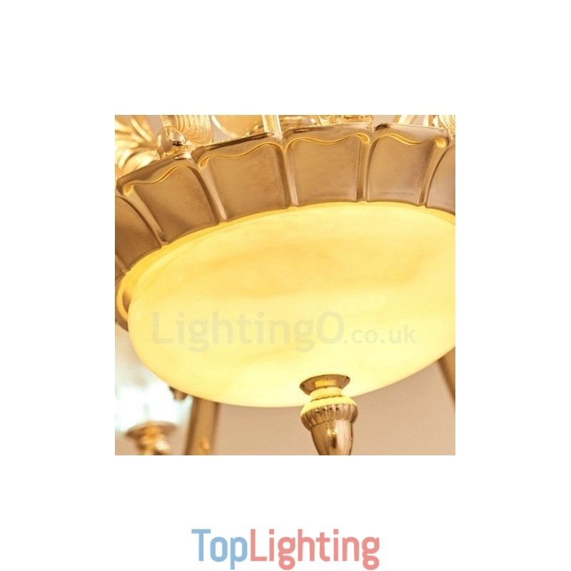 15 Light Traditional Classic Integrated Metal Chandelier