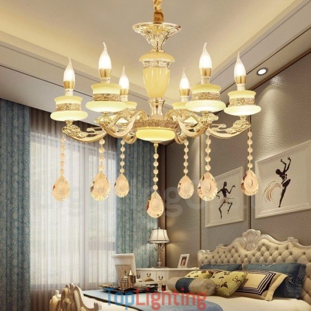 6 Light Traditional Classic Integrated Metal Luxury Chandelier 6 Light Traditional Classic Integrated Metal Luxury Chandelier