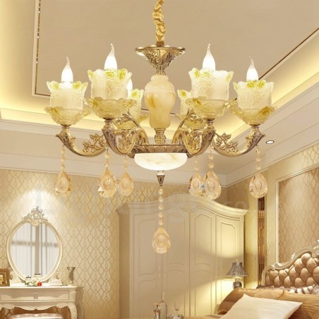 6 Light Traditional Classic Integrated Metal Chandelier 6 Light Traditional Classic Integrated Metal Chandelier