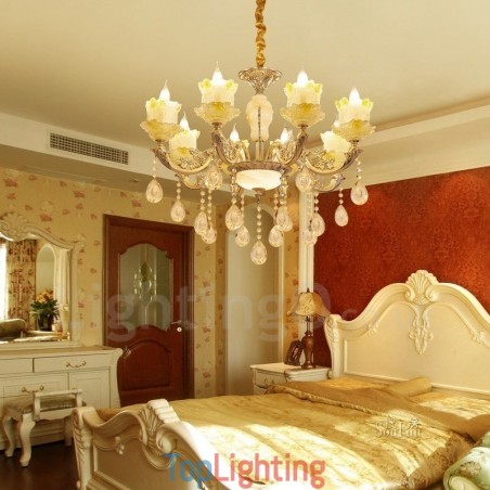 8 Light Traditional Classic Integrated Metal Chandelier 8 Light Traditional Classic Integrated Metal Chandelier