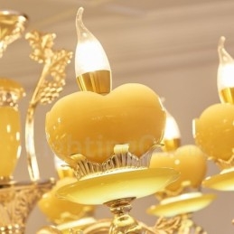 6 Light Traditional Classic Integrated Metal Chandelier