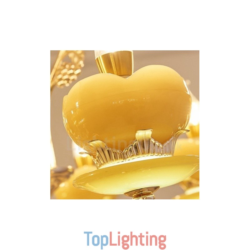 6 Light Traditional Classic Integrated Metal Chandelier