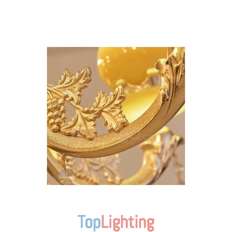 15 Light Traditional Classic Integrated Metal Chandelier