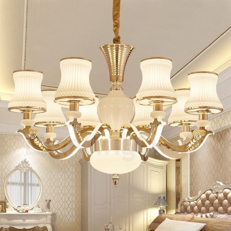 8 Light Traditional Classic Integrated Metal Chandelier 8 Light Traditional Classic Integrated Metal Chandelier