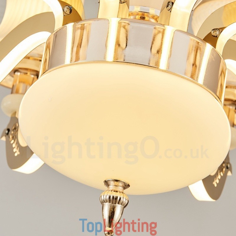 15 Light Traditional Classic Integrated Metal Chandelier