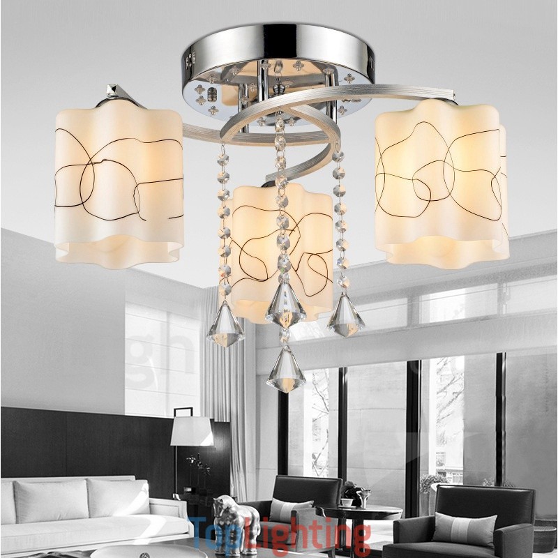 3 Light Modern Contemporary Integrated Chandelier