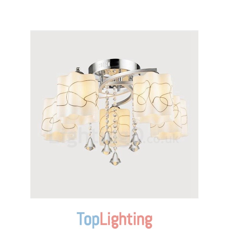 5 Light Modern Contemporary Integrated Chandelier