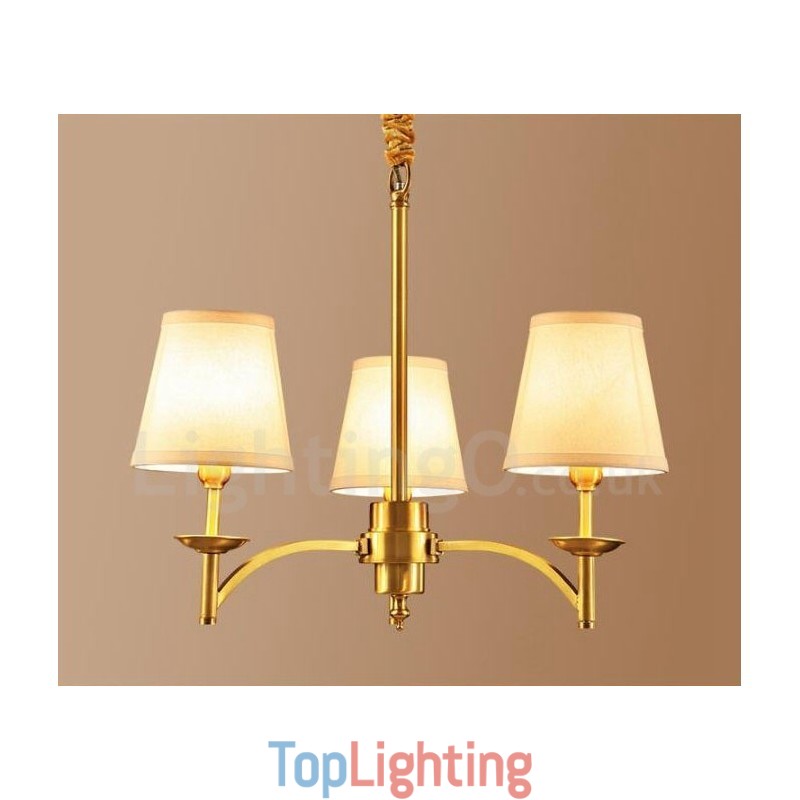 3 Light Rustic Lodge Integrated Metal Copper Chandelier