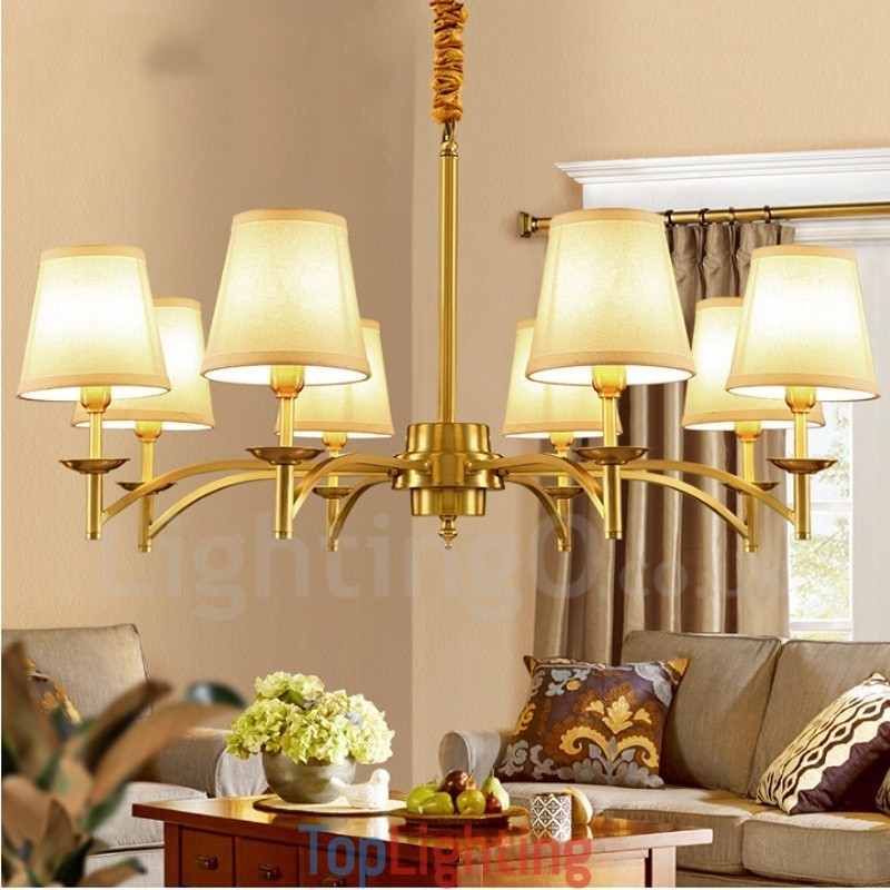 8 Light Rustic Lodge Integrated Metal Chandelier