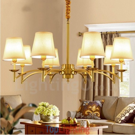 8 Light Rustic Lodge Integrated Metal Chandelier