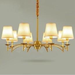 8 Light Rustic Lodge Integrated Metal Chandelier