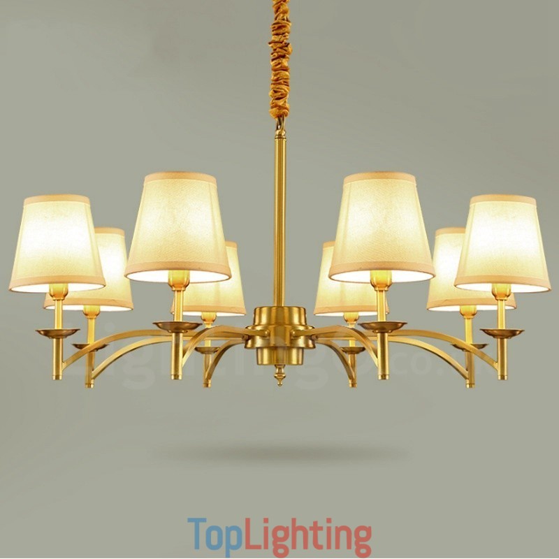 8 Light Rustic Lodge Integrated Metal Chandelier