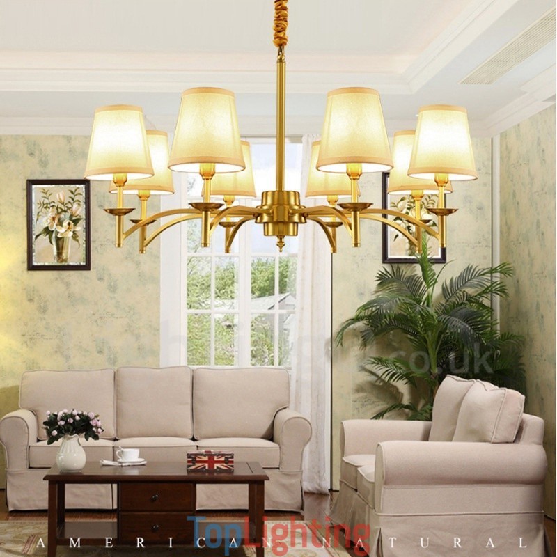 8 Light Rustic Lodge Integrated Metal Chandelier