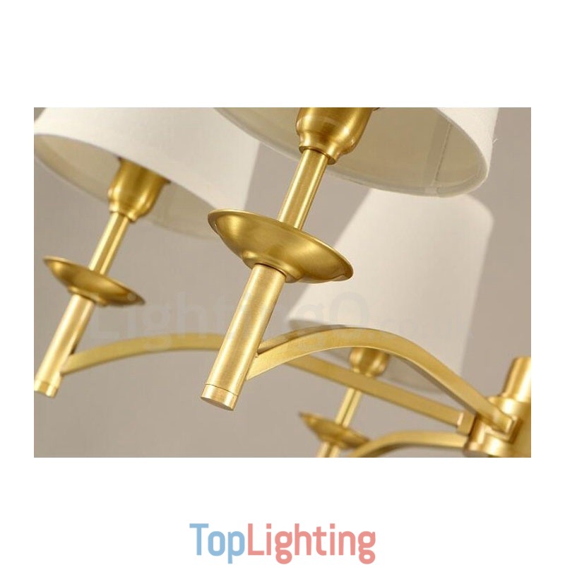 8 Light Rustic Lodge Integrated Metal Chandelier