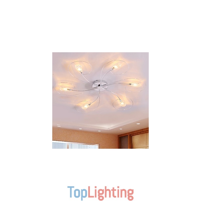 Modern Contemporary Electroplated Chandelier Flush Mount