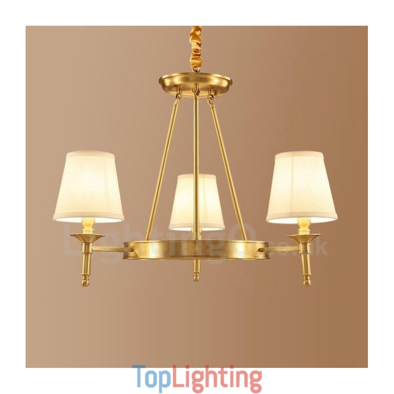 3 Light Rustic Lodge Integrated Metal Copper Chandelier