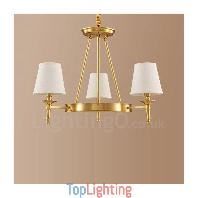 3 Light Rustic Lodge Integrated Metal Copper Chandelier