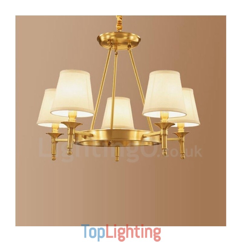 5 Light Rustic Lodge Integrated Metal Chandelier