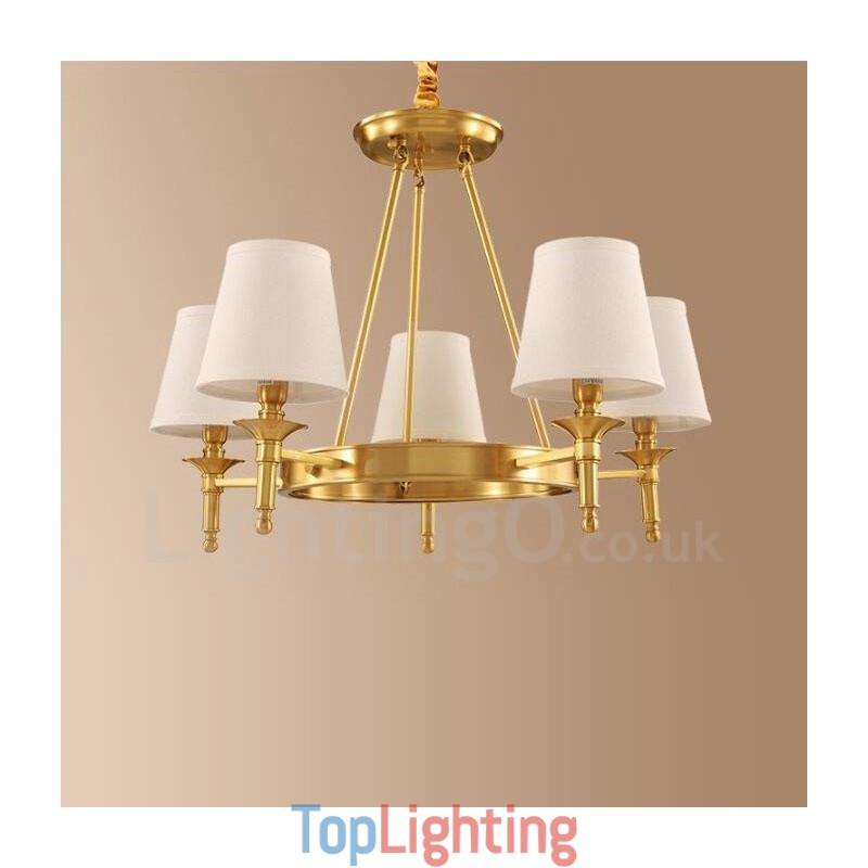 5 Light Rustic Lodge Integrated Metal Chandelier