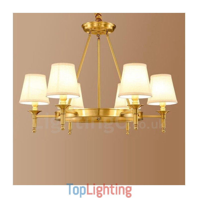 6 Light Rustic Lodge Integrated Metal Chandelier