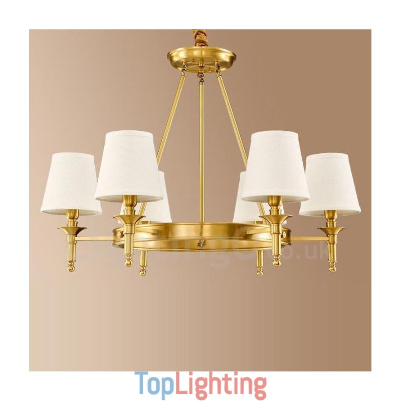 6 Light Rustic Lodge Integrated Metal Chandelier