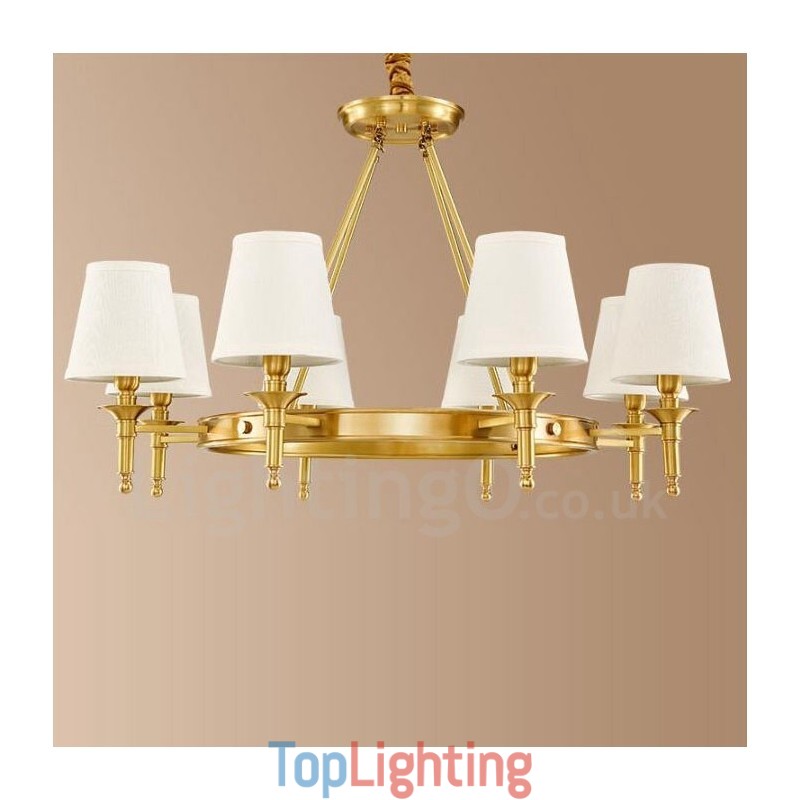 8 Light Rustic Lodge Integrated Metal Chandelier