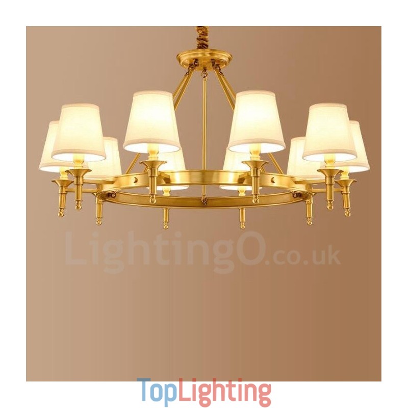 10 Light Rustic Lodge Integrated Metal Chandelier