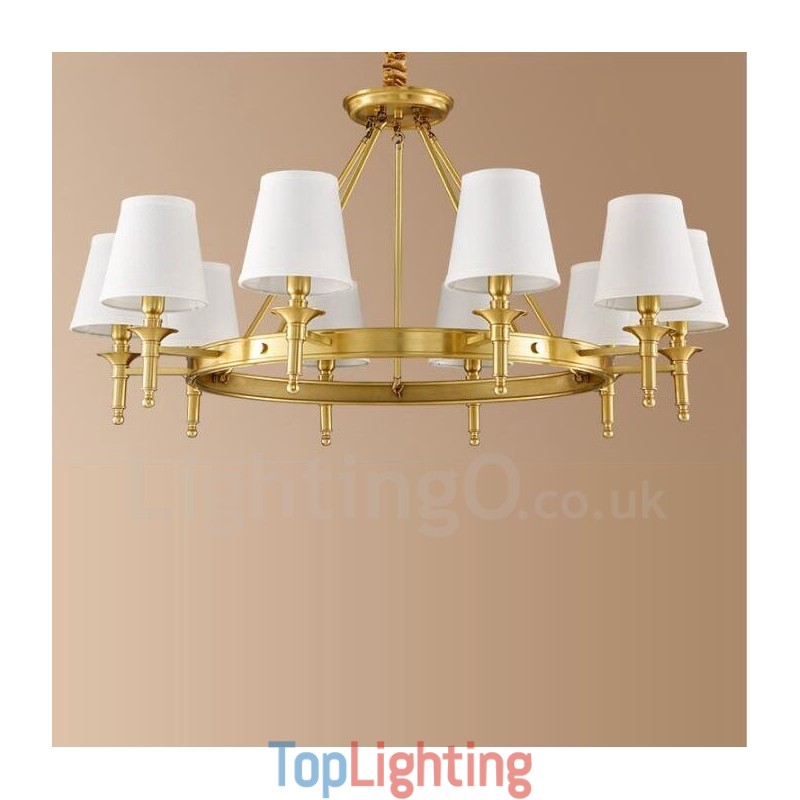 10 Light Rustic Lodge Integrated Metal Chandelier