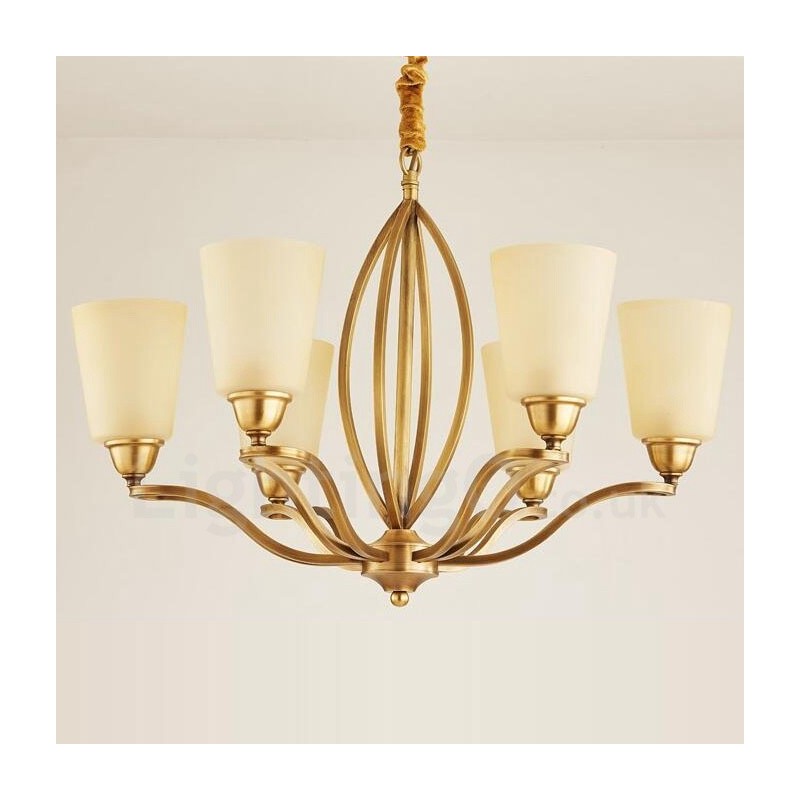 6 Light Rustic Lodge Integrated Metal Chandelier