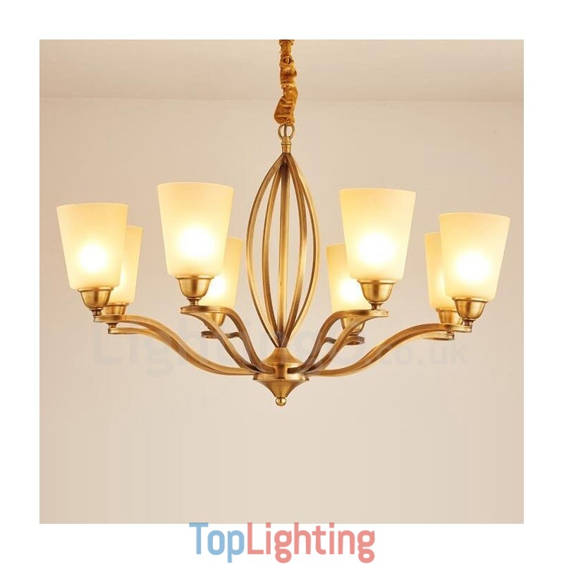 8 Light Rustic Lodge Integrated Metal Chandelier