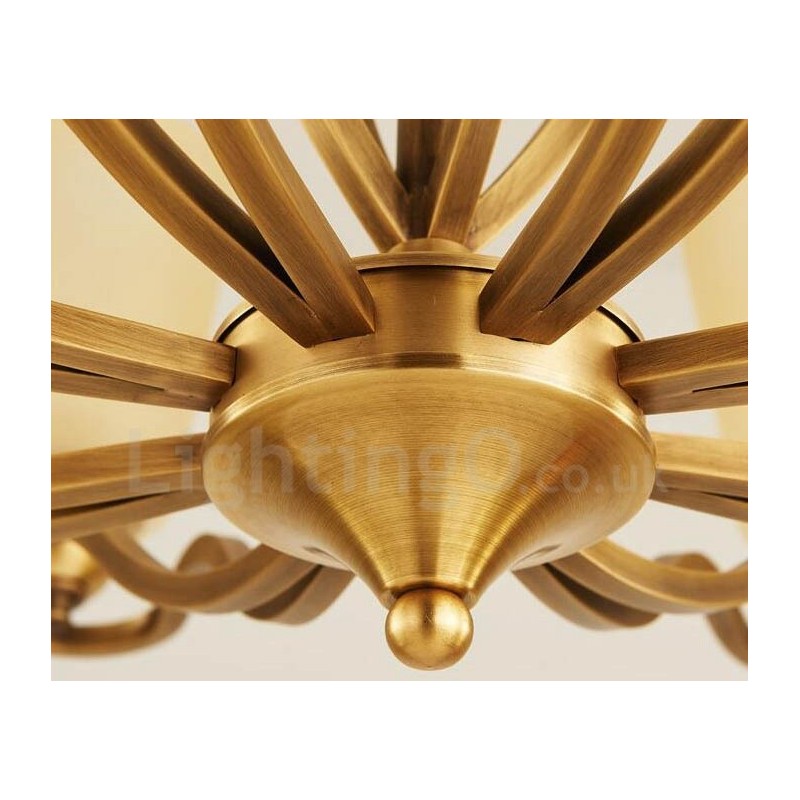 10 Light Rustic Lodge Integrated Metal Chandelier