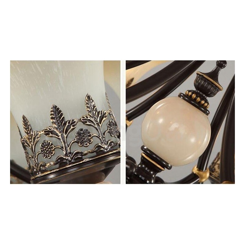 3 Light Traditional Classic Integrated Metal Chandelier