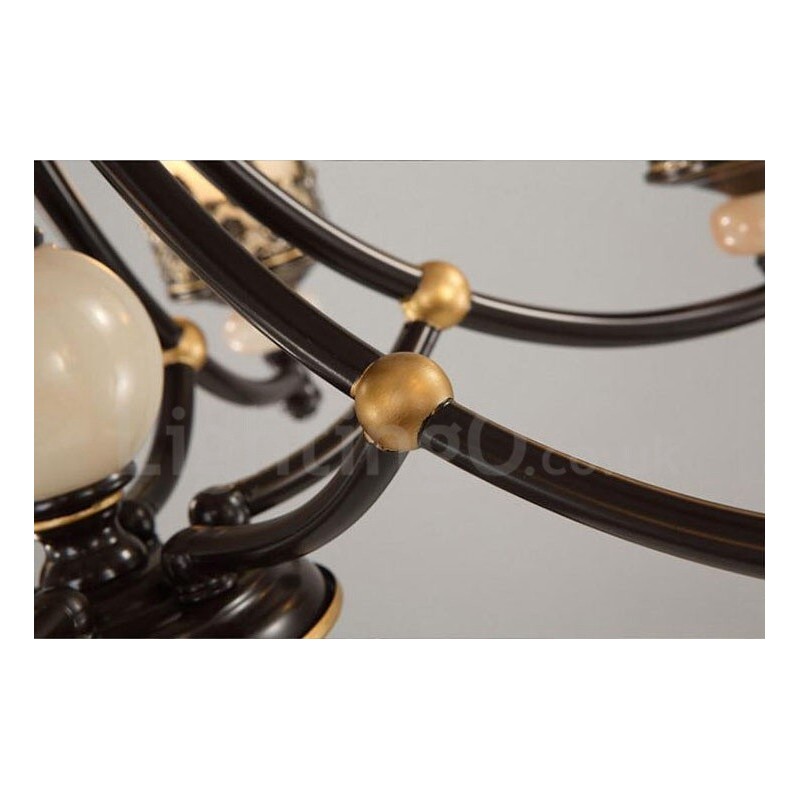 3 Light Traditional Classic Integrated Metal Chandelier