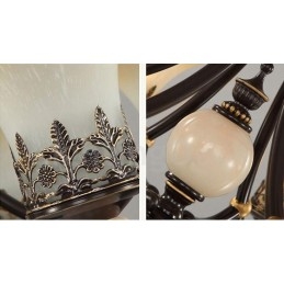 8 Light Traditional Classic Integrated Metal Chandelier