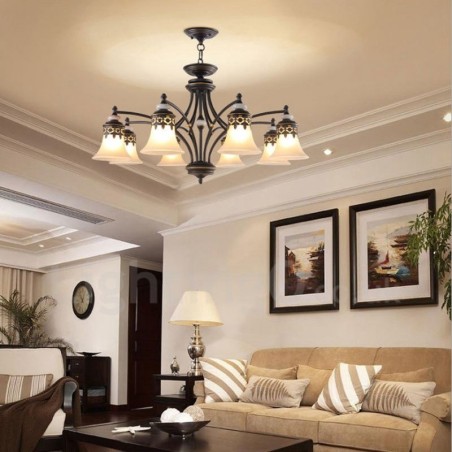 8 Light Traditional Classic Integrated Metal Chandelier 8 Light Traditional Classic Integrated Metal Chandelier