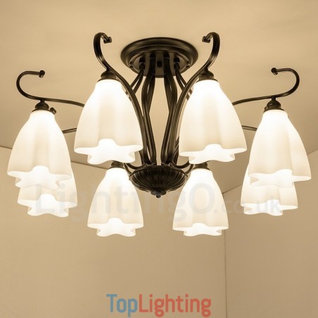 8 Light Rustic Lodge Integrated Chandelier 8 Light Rustic Lodge Integrated Chandelier
